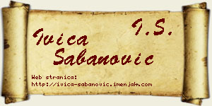 Ivica Šabanović vizit kartica